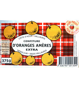 Confiture d'oranges amères 375gr