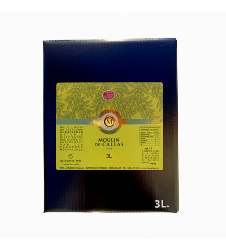 Bag-in-Box 3 litres huile d'olive de France