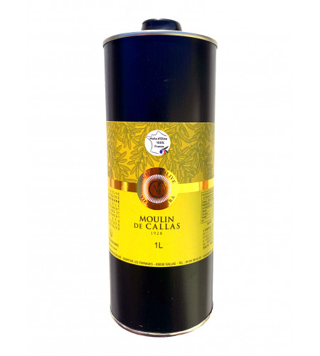 Bidon fer 1 litre huile d'olive de France